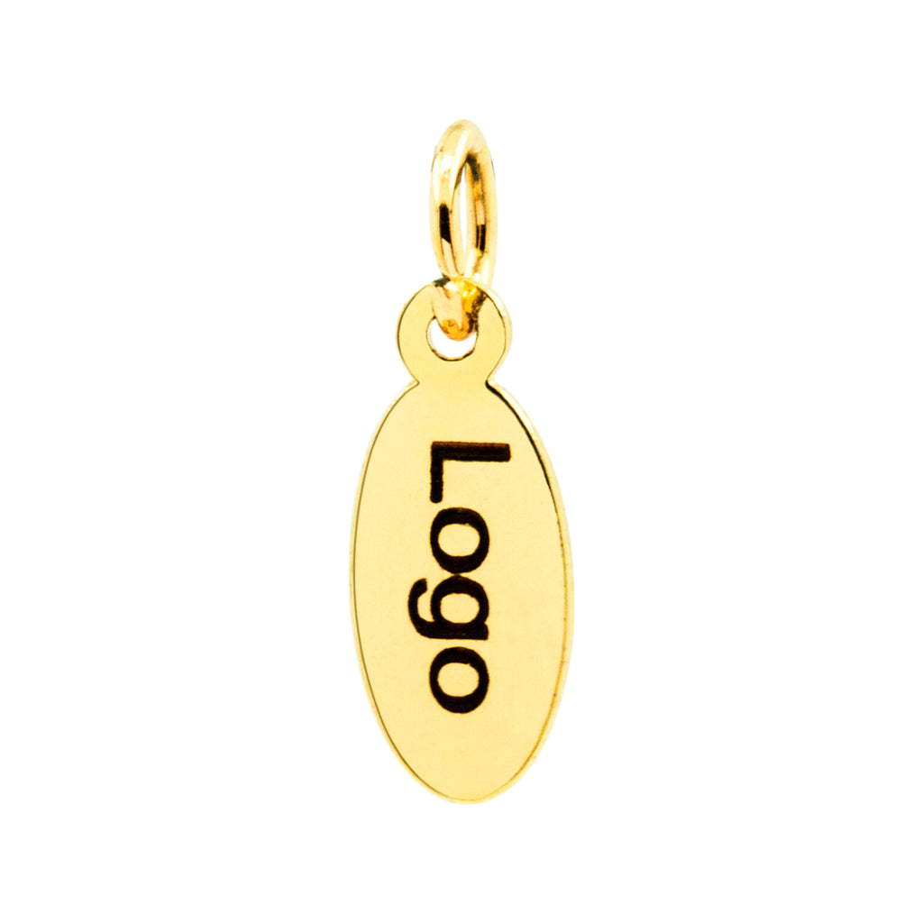 Engraved Brass Tags, Custom Oval Logo Jewelry Tag – FindingBox